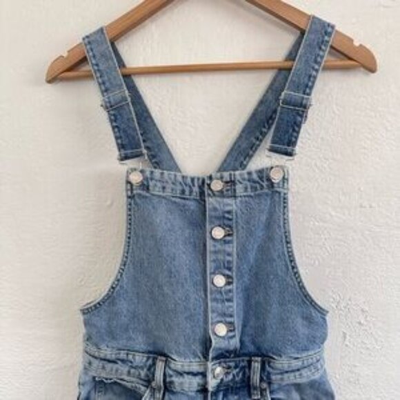 Free People We the Free Shelby Denim Overalls - Picture 3 of 11